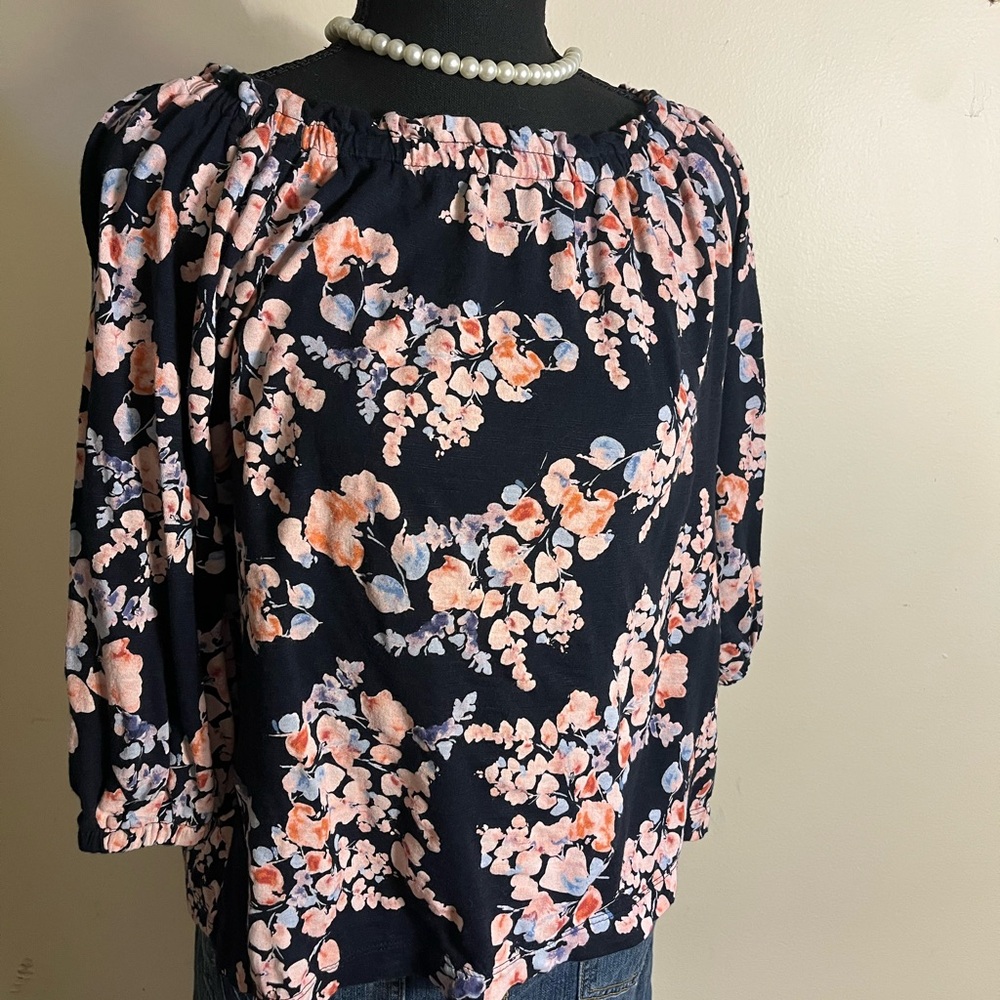 J. Jill Floral Off-Shoulder Women's Top